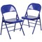 Emma and Oliver 2 Pack Home & Office Colorful Metal Folding Chair Teen and Event Seating